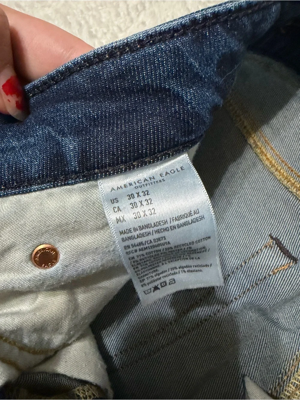 American Eagle Outfitters Men's 30x32 Blue Straight-Leg Jeans